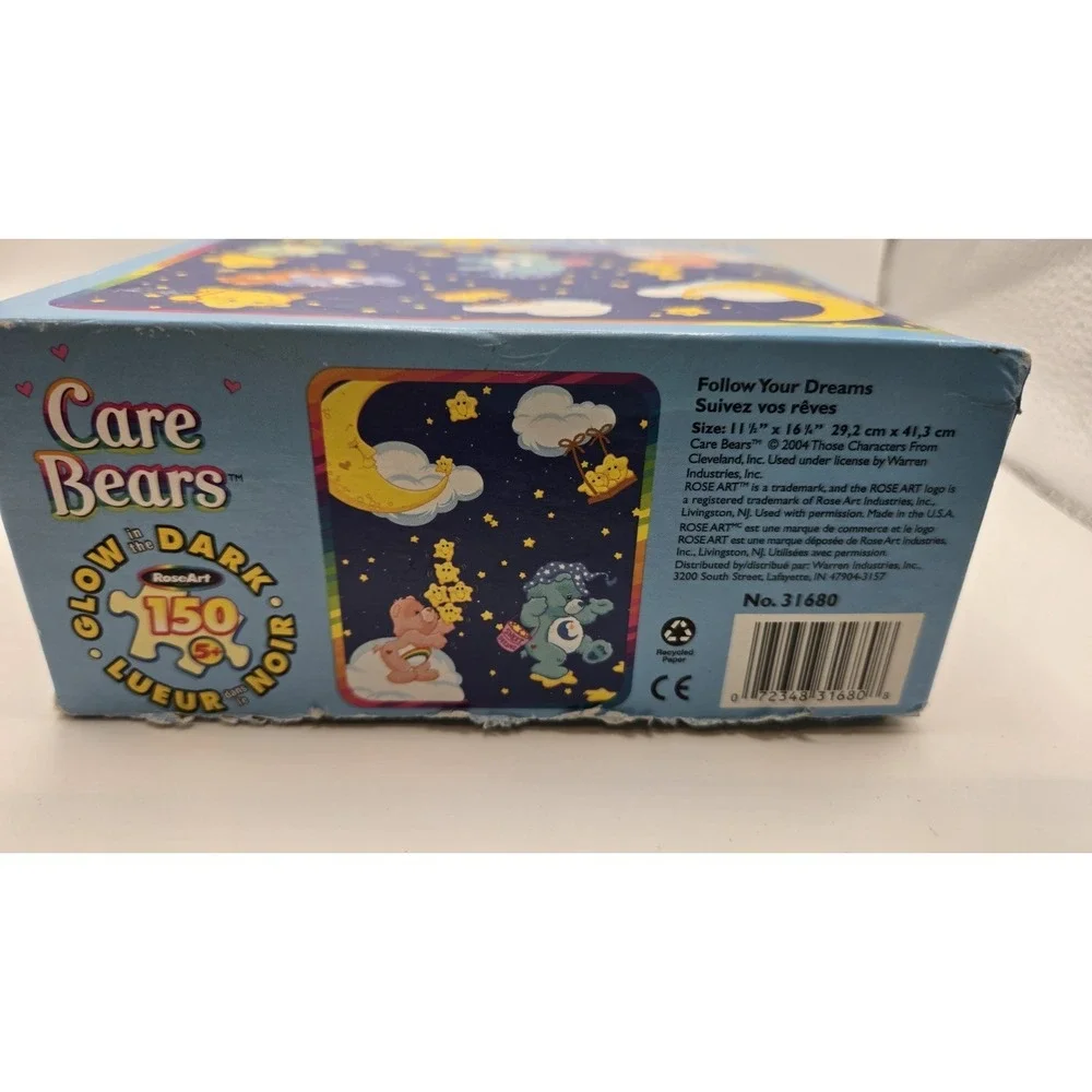 Care Bears Glow In The Dark 150 Piece Puzzle RoseArt 2004 Complete With Box